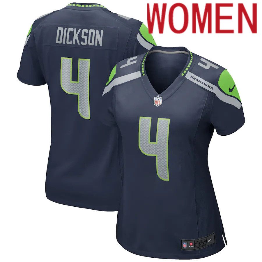 Women Seattle Seahawks #4 Michael Dickson Nike Navy Game NFL Jersey